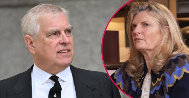 ED composite of Andrew Mountbatten-Windsor and Susannah Constantine on podcast