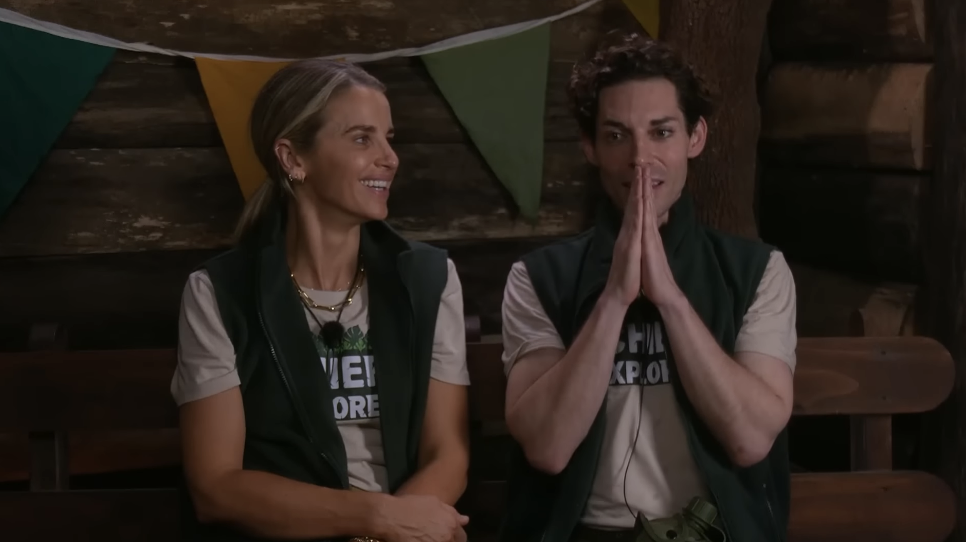 Vogue Williams and Tom Read Wilson in I'm A Celeb