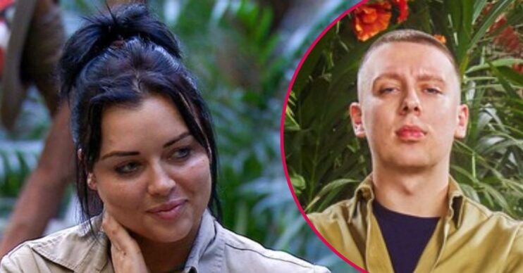Shona McGarty smiling and Aitch's promotional photo for I'm A Celebrity 2025