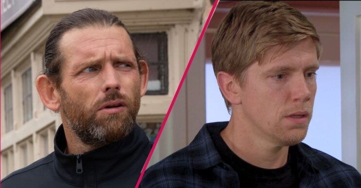 Kev and Robert in Emmerdale split pic (Credit: ITV/Comp ED!)