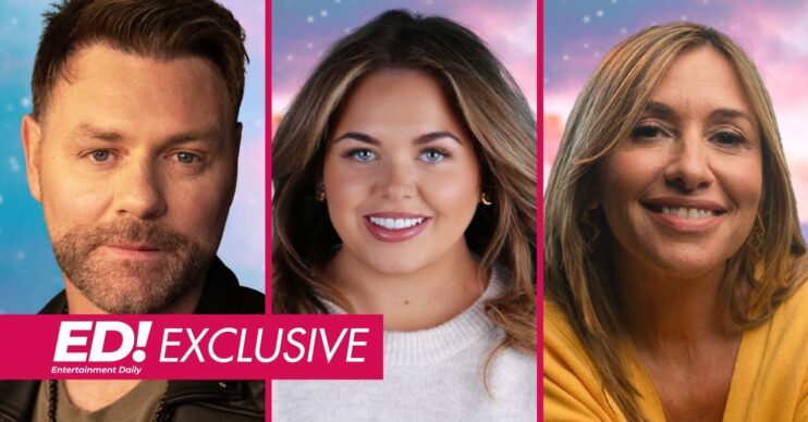 Brian McFadden, Scarlett Moffat and Melanie Blatt Strictly press photos