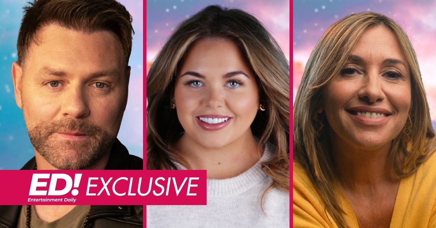 Brian McFadden, Scarlett Moffat and Melanie Blatt Strictly press photos