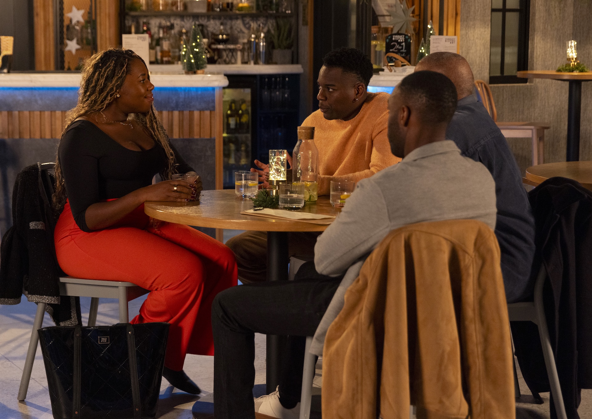 Dee-Dee, James, Ed and Michael in Bistro