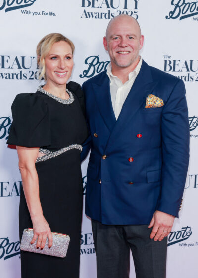 Zara and Mike Tindall smiling at the Beauty Awards