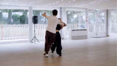 George and Alexis dancing together