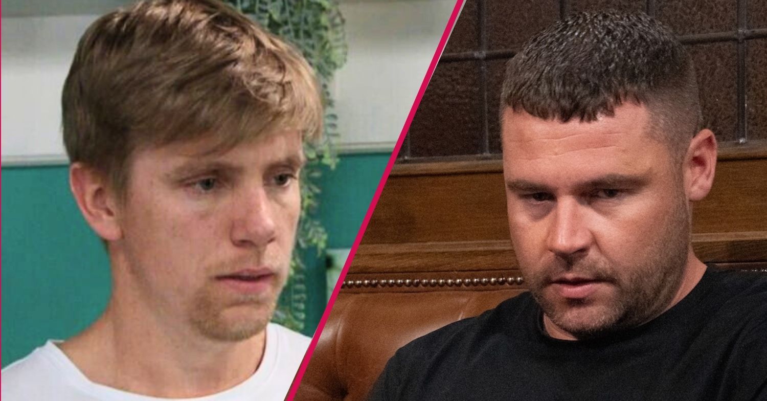 Robert and Aaron looking stressed split pic (Credit: ITV/Comp ED!)