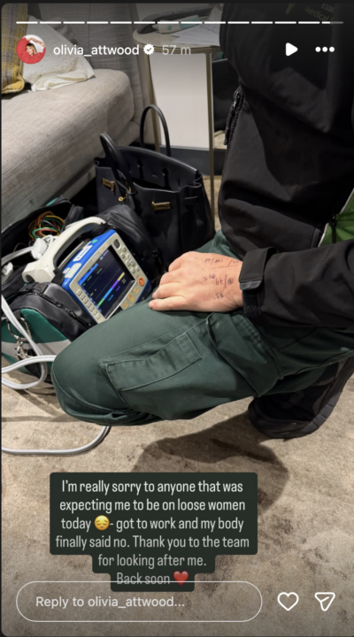Paramedic on his knees