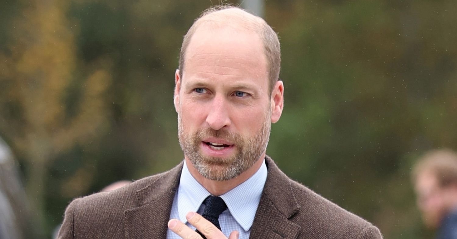 Prince William looking serious