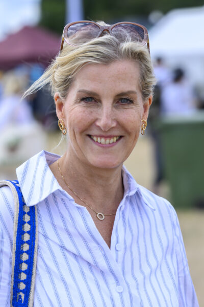 Duchess Sophie with sunglasses on her head