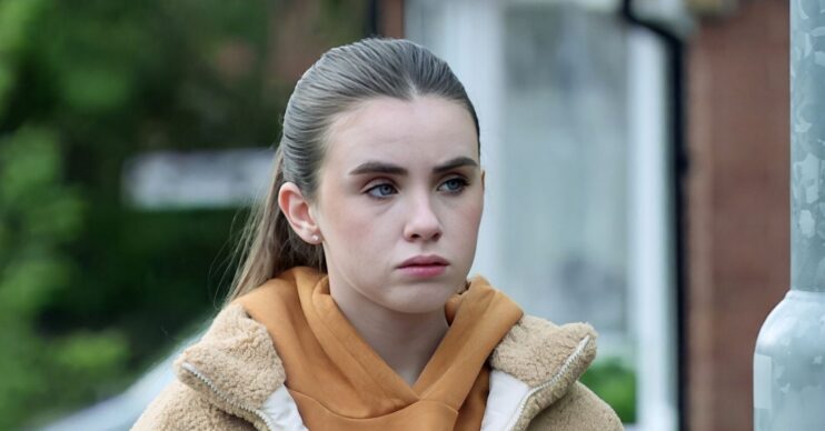 april looks glum in Emmerdale (Credit: ITV/Comp ED!)