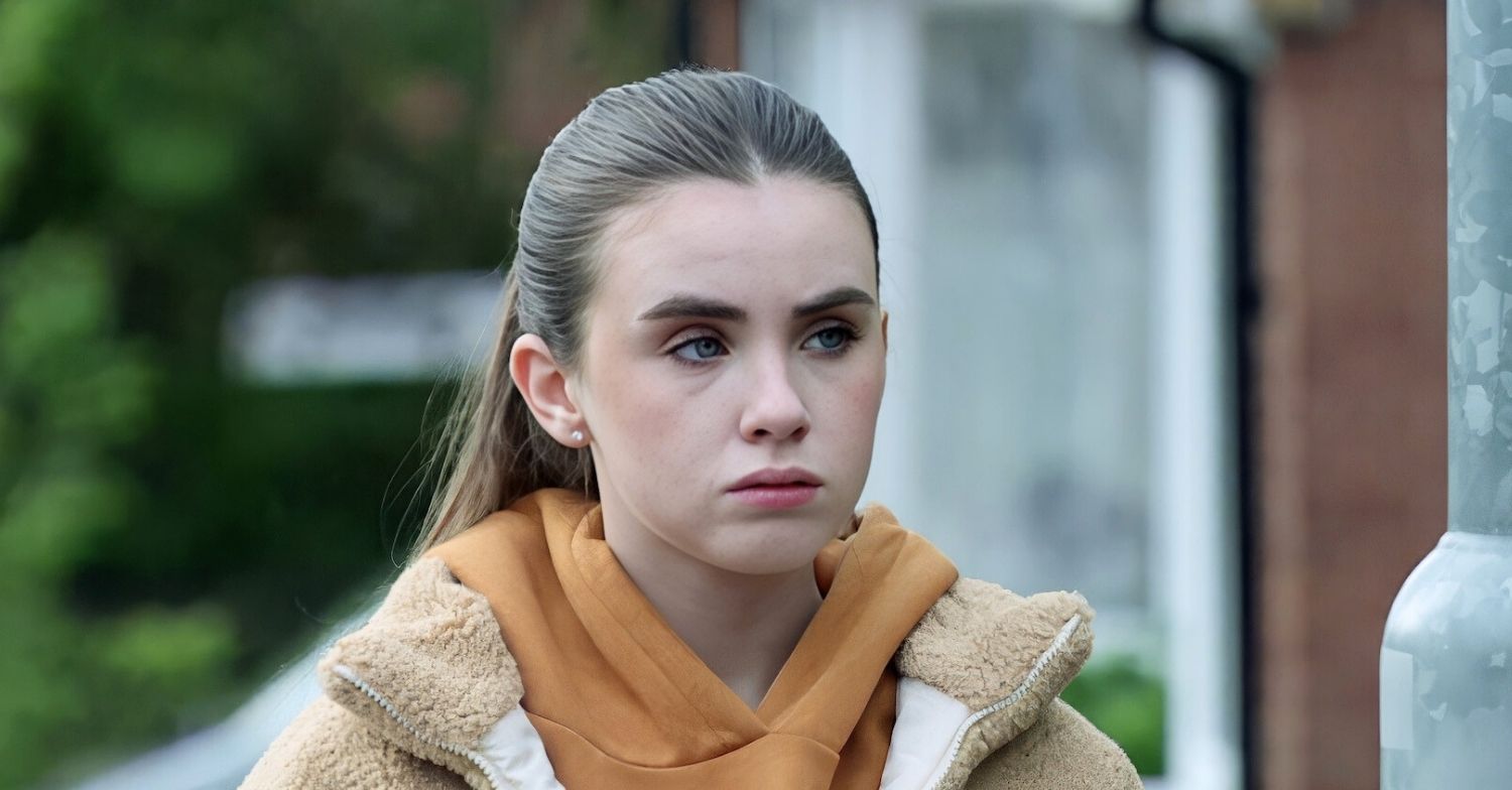 april looks glum in Emmerdale (Credit: ITV/Comp ED!)