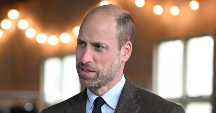 Prince William talking during royal engagement