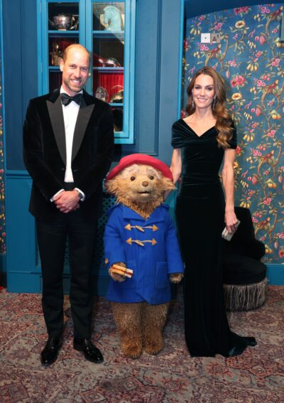 Prince William and Kate Middleton with Paddington Bear
