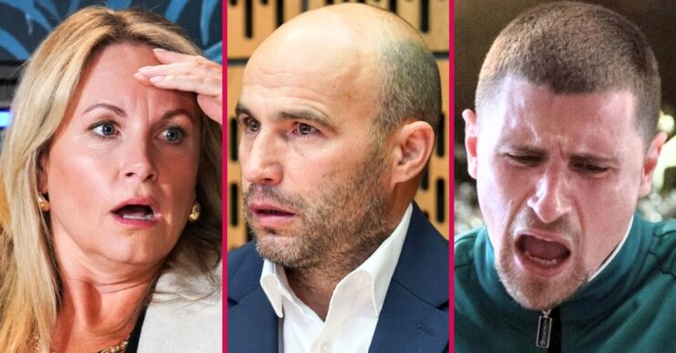 Composite image of Sam, Teddy and Harry in EastEnders spoilers (Credit; BBC/Composite: ED!)