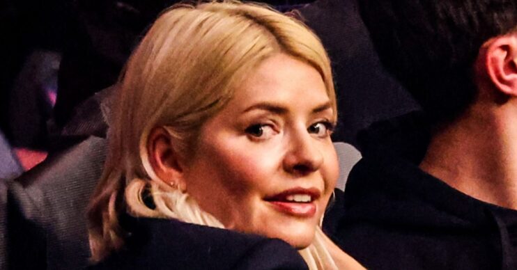 Holly Willoughby looking over her shoulder