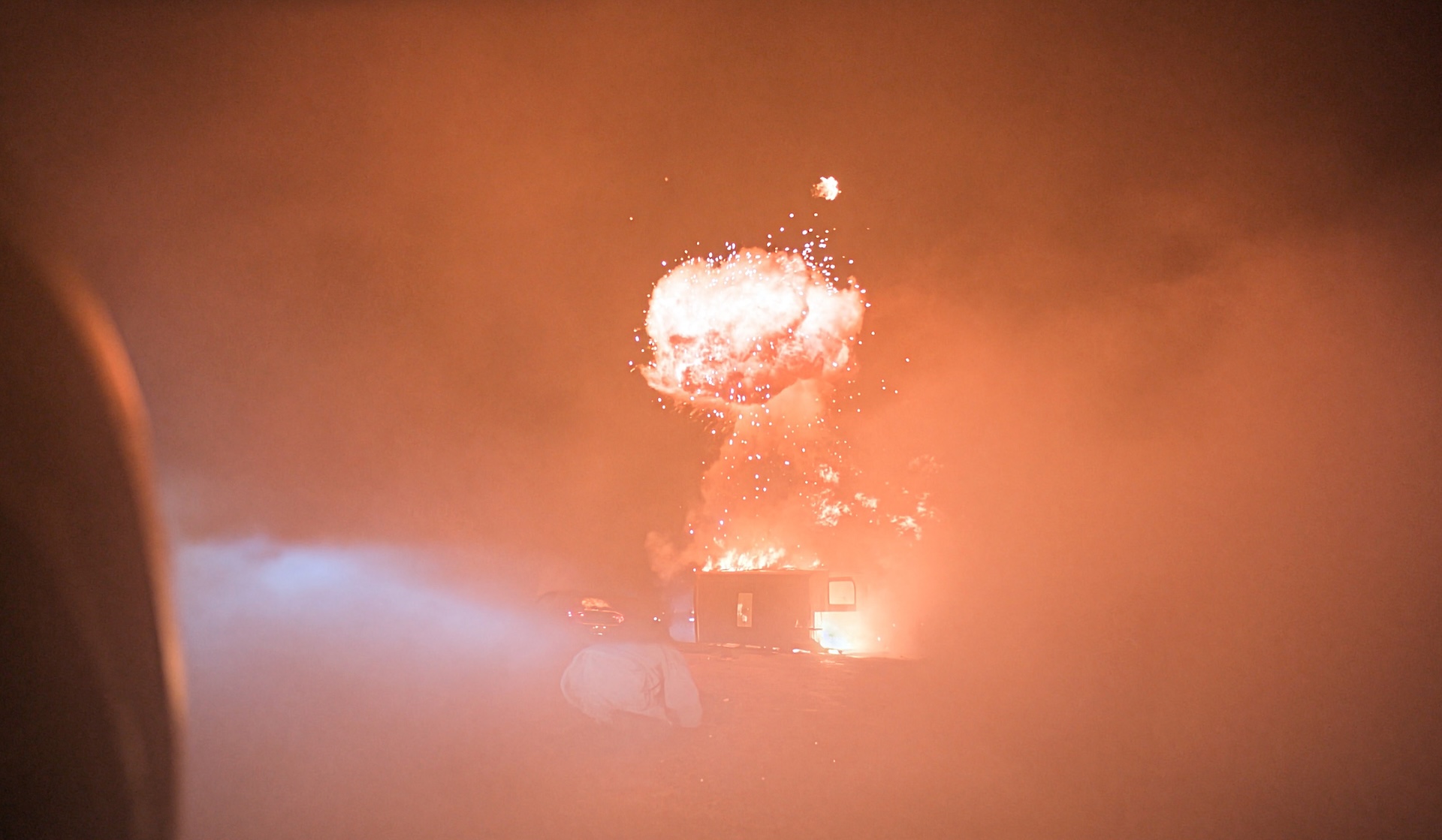 A huge explosion will rip through the road (Credit: ITV)