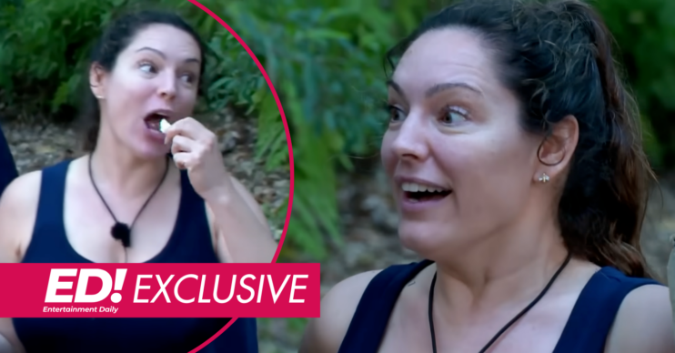 Kelly Brook eating sweets on I'm A Celebrity