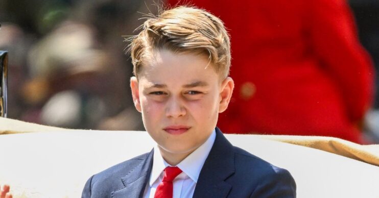 Prince George in carriage at Trooping the Colour