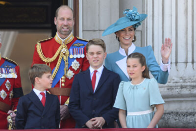 Prince George with his parents and siblings at Trooping the Colour