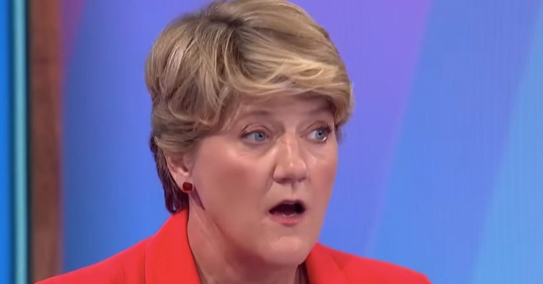 Clare looking shocked