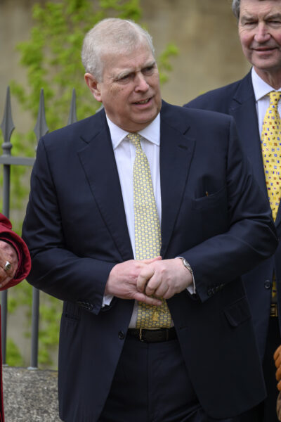 Andrew Mountbatten-Windsor in suit at royal Easter service