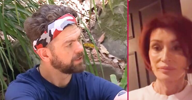 Kelly and Sharon Osbourne watch I'm A Celebrity