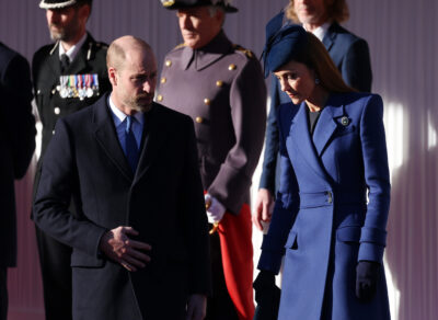 Prince William beside Princess Kate on day one of the German state visit to the UK, December 2025 at Buckingham Palace