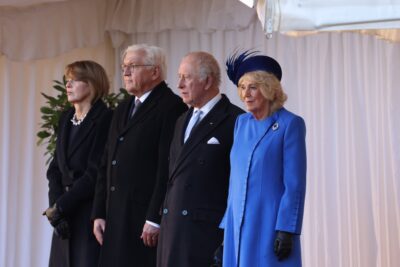 Germany's First Lady Elke Büdenbender, President Frank-Walter Steinmeier, King Charles and Queen Camilla