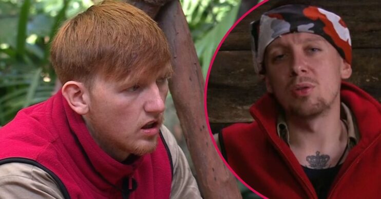 ED composite of Angry Ginge and Aitch on I'm A Celebrity