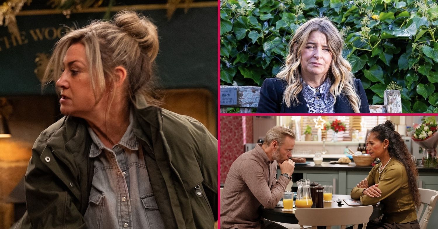 Moira angry, Charity sad and Ray and Celia stalemate (Credit: ITV/Comp ED!)