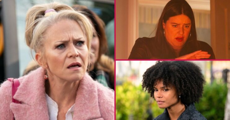 Composite image of Linda, Zoe and Jasmine in EastEnders spoilers (Credit: BBC/Composite: ED!)