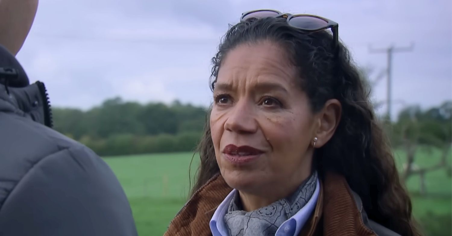 Celia delivers a chilling threat in Emmerdale (Credit: ITV)