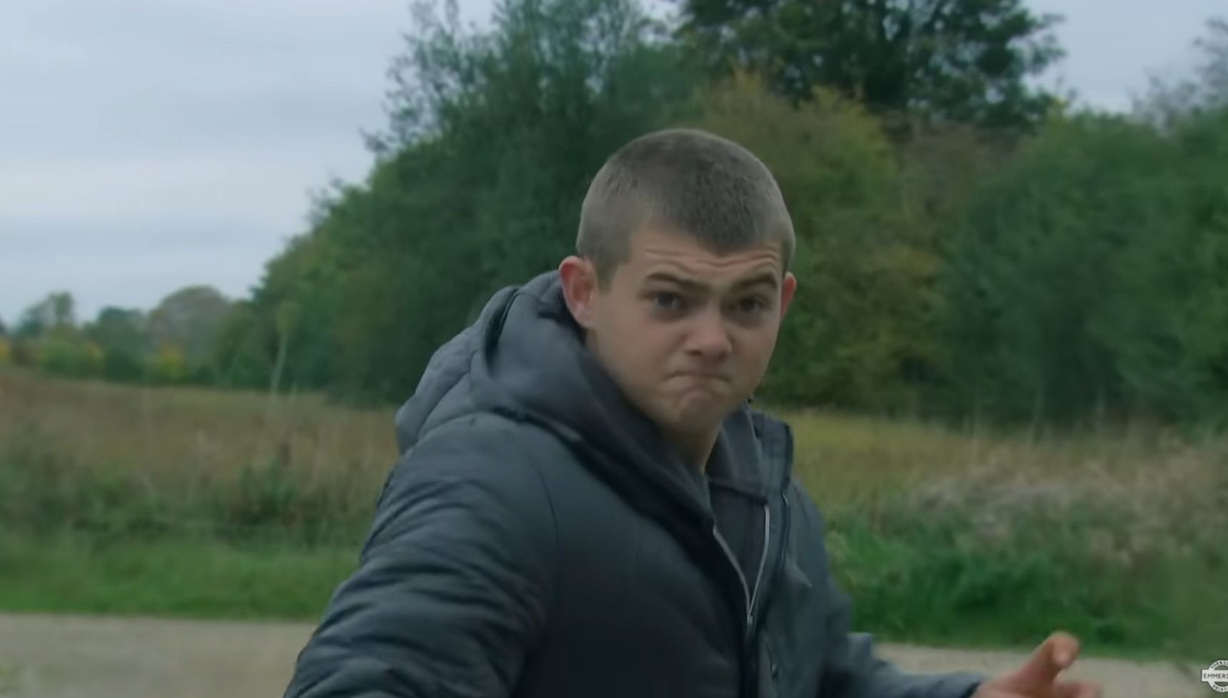 Dylan is in a bad way after being run over (Credit: ITV)