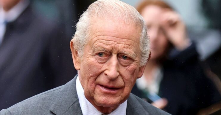 King Charles frowning