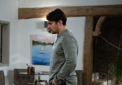 Mack annoyed in Emmerdale