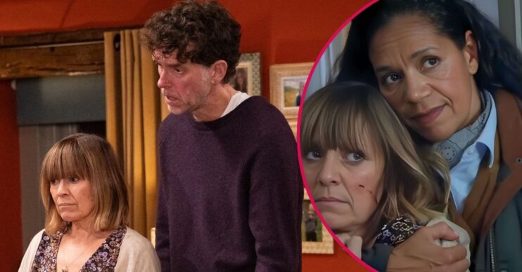 Rhona and Marlon, Rhona and Celia split pic (Credit: ITV/Comp ED!)