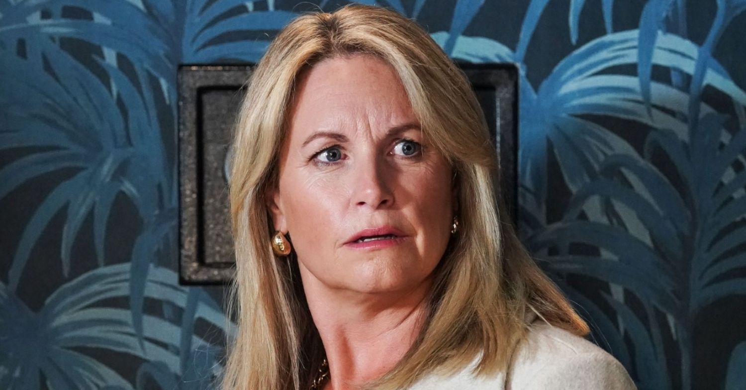 Sam looks alarmed on EastEnders (Credit: BBC/Composite: ED!)