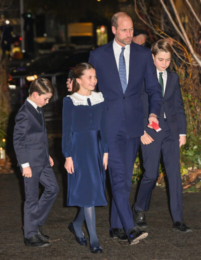 Prince Louis, Princess Charlotte and Prince George at Kate Middleton's Christmas carol service