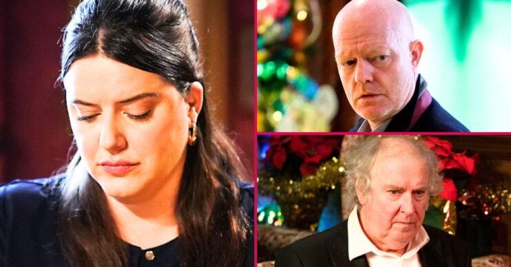 Composite image of Zoe, Max and Nigel in EastEnders spoilers (Credit; BBC/Composite: ED!)