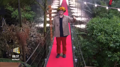 Angry Ginge on the I'm A Celebrity bridge