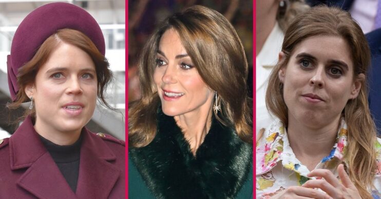 ED composite of Princess Eugenie, Beatrice and Kate Middleton at different events