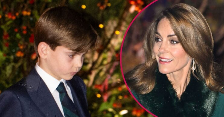 ED composite of Prince Louis and Kate Middleton at Together at Christmas carol service