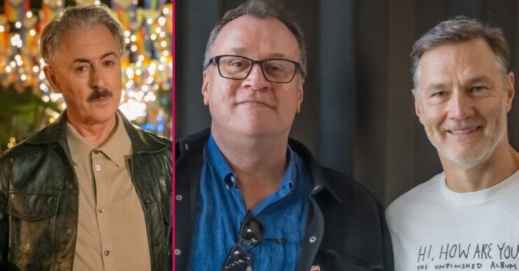 Alan Cumming, Russell T Davies and David Morrissey (Ben Blackall/Channel 4)