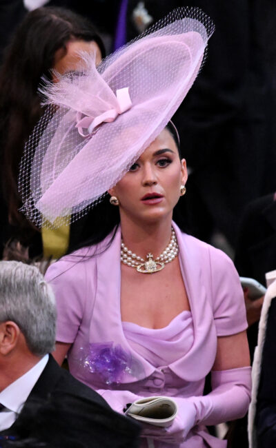 Katy Perry in lilac at King Charles and Queen Camilla's coronation