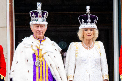 King Charles and Queen Camilla during coronation