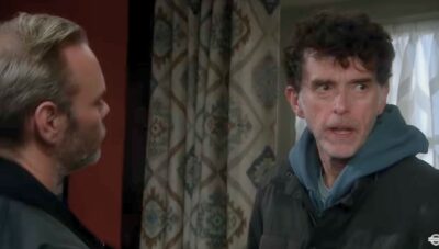 Ray has a hold over panicked Marlon (Credit: ITV)