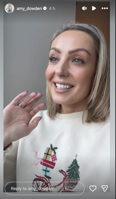 Amy Dowden on her Instagram story