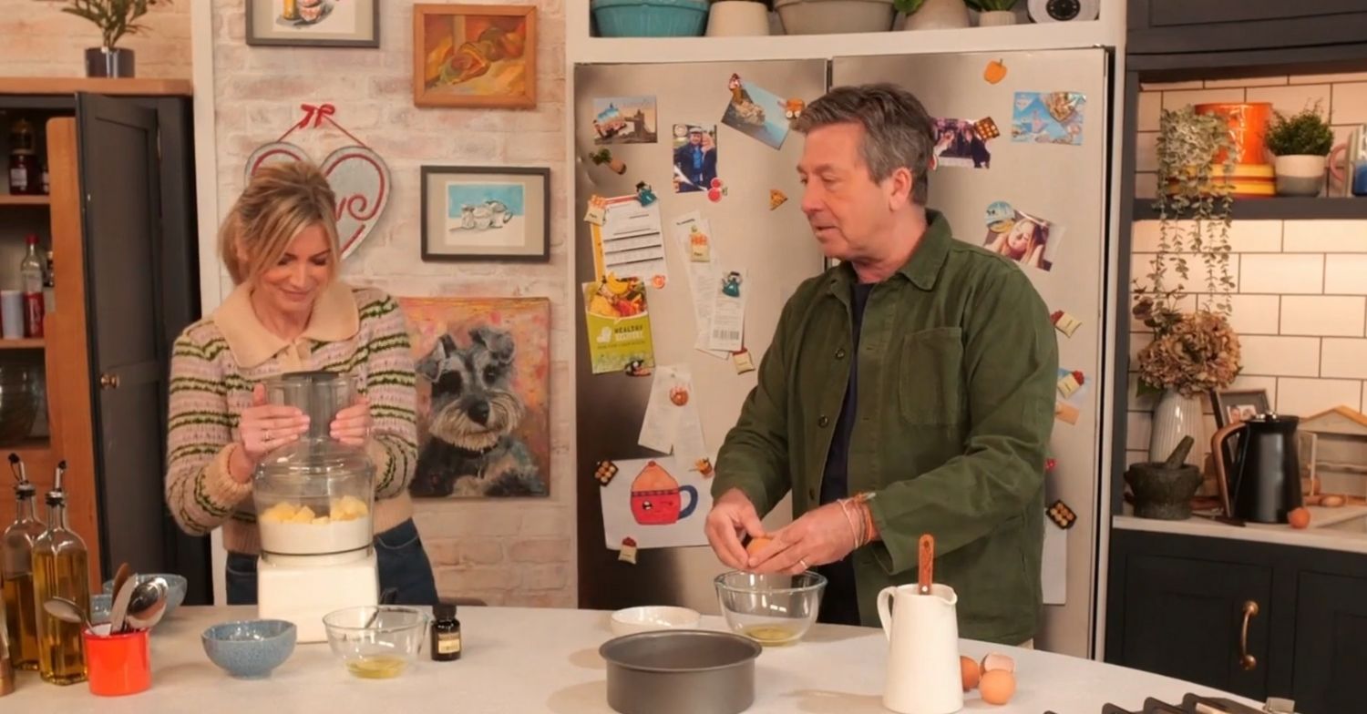 John Torode and Lisa Faulkner on Lorraine.