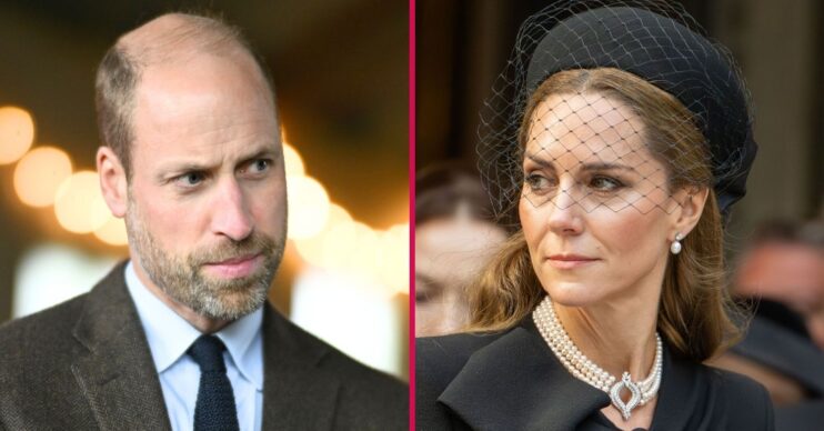 ED composite of Prince William and Kate Middleton looking at each other