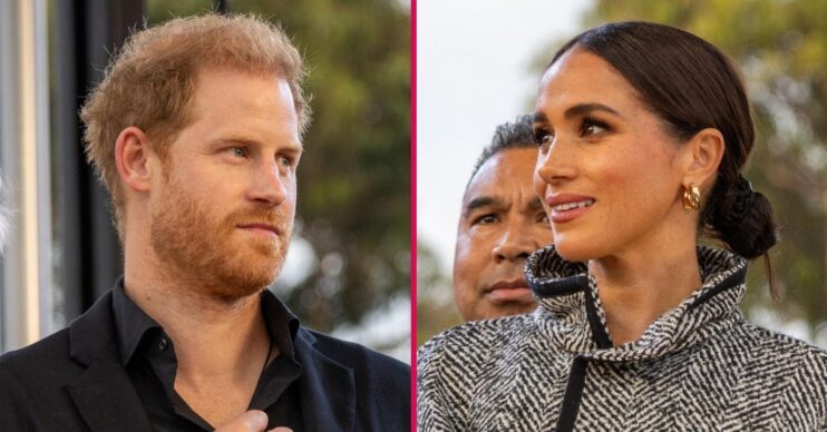 ED composite of Prince Harry and Meghan Markle at event